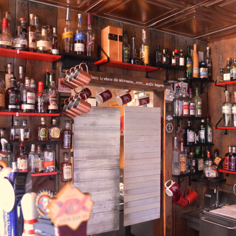 A quick peak behind the bar at Red Card Pub and Tex Mex Taco Bar.